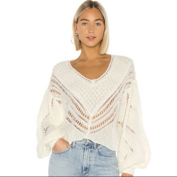 Free People Sweaters - Free People Ivory Wool & Alpaca Blend Sweater Small NWT